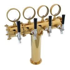Stainless Steel GOLD Tower, TERRA, 4 Tap For Draft Beer ...