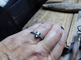 BETROTHED. Handmade Goth Engagement Ring 1.25-1.5 CT ...