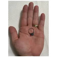 Vintage Sterling .925 & Faceted Oval Blue Topaz Ring 7.75 ...