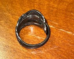 Vintage Oneida Silverplate Spoon Ring - Floral Design, Size ...