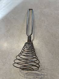 Vintage Wire Wisk Whisk Coil Metal Egg Beater 8.5” Long | eBay