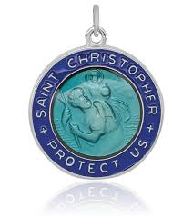 925 Sterling Silver Saint Christopher Medal Necklace