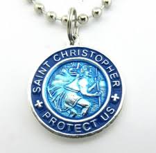 St Christopher Medal Navy for sale | eBay
