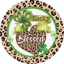Lucky and Blessed Shamrock and leopard st patricks day ...