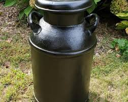 25"x13" Stamped Sfco Antique Metal Milk Can 10 Gallon - Large Heavy Milk Jug W. Lid - Rustic Primitive Decor - Etsy