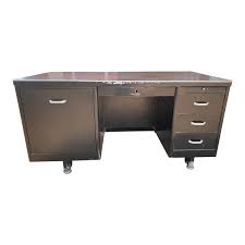 Vintage Mid Century Art Metal Executive Desk | Chairish