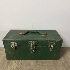 VTG Kennedy Kits Bighorn Line Green Metal Fishing Tackle Box ...