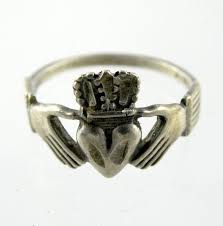 Designer Sterling Silver Claddagh Ring 925 Size 6.75 Weighs ...