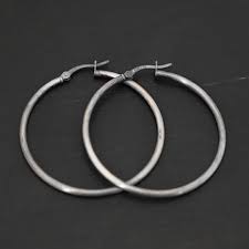 Francesca - Sterling Silver Round Hoop Earring - Etsy