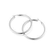 Essential Oversized Sterling Silver Hoops | Shane Co.