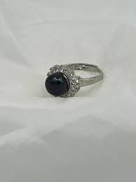 Natural 7 to 8 MM Round Black Pearl Gemstone Adjustable ...