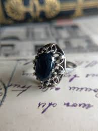 Antique Art Deco Silver Ring - Etsy Denmark