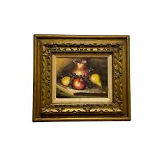 FRAMED Vintage Still Life Fruit ARTWORK Wall Hanging – Circa60
