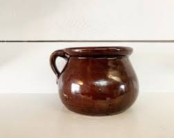 Large Vintage Brown Stoneware Crock With Lid/large Chippy Crock/stoneware Cooking/old Bean Pot - Etsy
