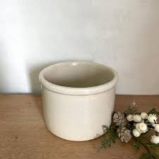 Mini Roseville White Crock, White Crock, Vintage Crock, White Bowl, Kitchen Decor, Vintage Decor, Antique Decor, Farmhouse Decor - Etsy