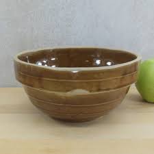 Unbranded Ringed USA Stoneware Pottery Mixing Bowl Brown 8" 8 IN. – Olde Kitchen & Home