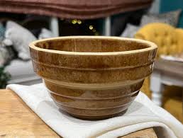 Vintage 1930's Children's 5" Brown Crock Stoneware Mixing Bowl, Honeycomb Horizontal Pattern, Gorgeous Antique - Etsy