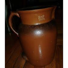 19th Century U.S. Stoneware Company Batter Pitcher | Chairish