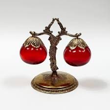 Rare Vintage Ruby Red Glass Hanging Tomato Salt and Pepper ...