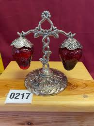 Vintage red glass hanging strawberries | EstateSales.org