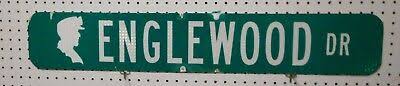 USED STREET SIGN ENGLEWOOD DR GREEN WHITE LETTER REFLECTIVE AL 6 x 36 | eBay