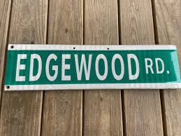 Edgewood Rd. Aluminum Street Sign 25 x 7 | eBay