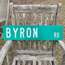 Vintage “byron Rd “ Street Sign -old Iconic Green Road Sign - Etsy
