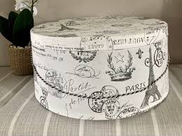 SALE!!! LARGE 16” Diameter X7” High Hat Box Linen ...