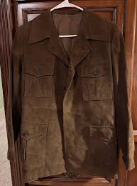 Vintage Suede Coat, Men's fit Small, Brown, Button-down | eBay