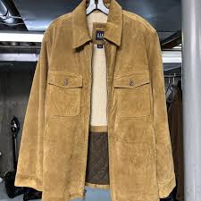 Vtg GAP Jeans 1969 leather men's suede tan brown Sherpa ...