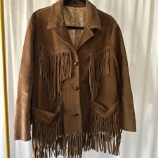 Vintage Ms. Pioneer Anywhere Anytime Fringe Sueded Leather Jacket 1970s Size 18 | eBay
