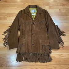 Vintage 70s Suede Leather Pioneer Wear Fringe Jacket | eBay