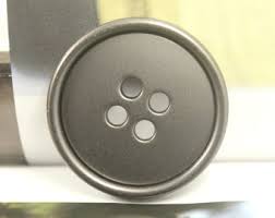 Metal Buttons - Thick Pearlized Gunmetal Buttons , 4 Holes ...