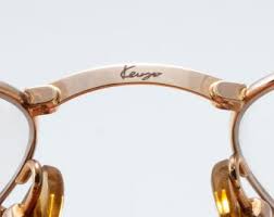 Kenzo Vintage Eyeglasses, Gold Round Optical Frame Made in ...