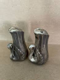 Vintage Swan Salt and Pepper Shakers, Silver-plated Swan ...
