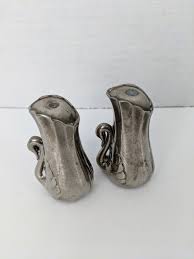 Silver Tone Swans Salt and Pepper Shakers Swan Table Decor ...