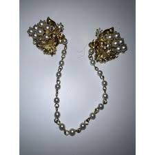 Vintage goldtone sweater chain clip pat. | Mercari