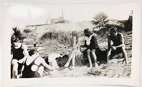 ORIGINAL 1933 Boy Scouts Photo Beach Ocean Swimming Summer Friends Vintage J21 | eBay