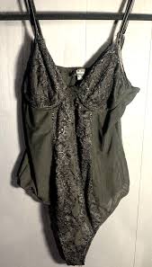 Lulus Black Sexy Chiffon Lace Body Suit Negligee Sx XL ...