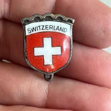 RARE ENAMEL SWISS Cross Chillon Switzerland Sterling 800 Silver Souvenir Spoon $13.99 - PicClick CA