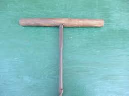 Antique Farm Tool Barn BEAM 16" AUGER 3/4" BIT HAND DRILL + ...