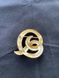 Vintage Signed TONA Smooth & Brushed Gold Tone Finish Curly ...