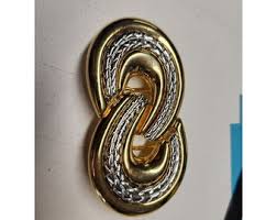 BELT BUCKLE Gold and Silver Both Ends of 80s Belt - Etsy