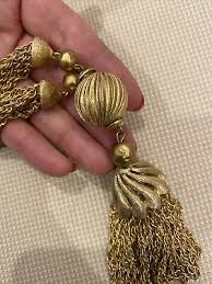 Vintage Gold Tone Trifari Chunky Statement Necklace | eBay