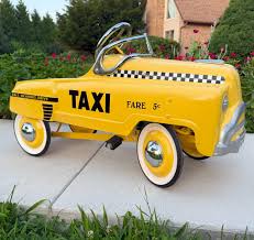 Yellow Taxi Pedal Car - Classic Retro Design - Etsy