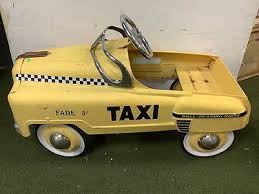 Antique Vintage Taxi Pedal Car C.1930 50's
