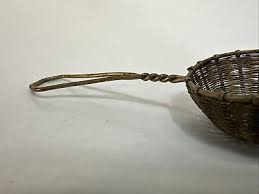 Antique Vintage Woven Brass Tea Strainer Spoon Infuser ...