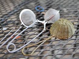 3 Vintage Antique Brass Woven Wire Metal Basket Tea ...