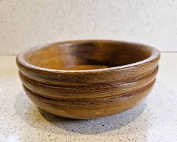 Vintage Handcrafted Wooden Bowl - 8.5 Inch - Etsy