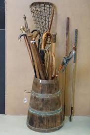 Seven vintage wooden walking sticks to include an example ...